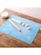 لوح لف المعجنات للخبز في المطبخ أزرق/ أبيض 40x30سنتيمتر
