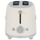 Smeg 50's Style Toaster TSF01CRUK, 950 W, Cream, 6 Toasting Levels