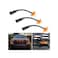5W 4Pcs Grille Daytime Running Light, 12V Driving Fog Lamp Amber Smoked Car Front Kits, 500Lm Lumens, ABS Material with IP67 Waterproof Rating