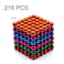 Ametoys, 5mm 216 Pcs 6 Colors Magnetic Balls Magnets Office Toy Magnetic Sculpture Backyballs Gift For Intellectual Development Stress Relief