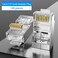 Generic-Silver  IDCR0-100 Cat.6 Network Connector RJ45 Modular Plug Gold-plated Contacts PC Material Cat.6 FTP 100 Pieces