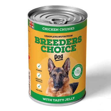 Breeders Choice Chicken Chunks With Jelly Dog Food 400g