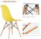 Dining Chairs, Modern Kitchen Dining Side Chair, Casual Shell Chair, Eames Style Chair, Plastic Chairs with Wooden Legs, for Home Office Hotel Bistro Cafe Restaurant, Set of 2 (Green&amp;Yellow)
