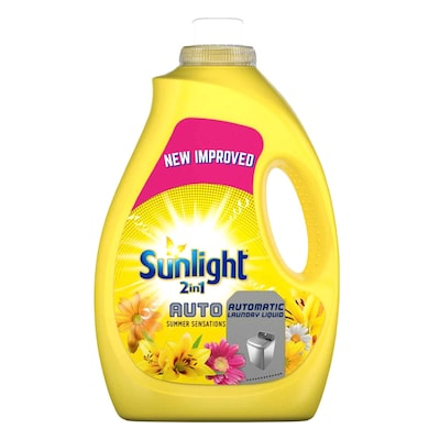 Sunlights 2 In 1 Summer Sensation Auto Washing Liquid Detergent 3L