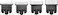 Andis 4-Piece Snap-On Blade Attachment Comb Set, 0.1401 Kg