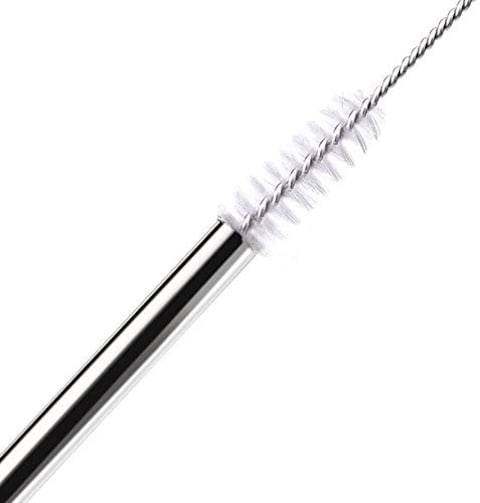 Generic 4 Long Stainless Steel Drinking Straws 20 Oz &amp; 30 Oz Cups Cleaning Brush Include