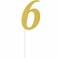 Creative Converting- Cake Topper Gold Glitter #6< >Gold< >