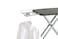 Iron Board Hippo- Grey  Ironing Board   Ironing Table with Iron Holder   Foldable &amp; Adjustable 122x45cm