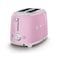 Smeg 50's Style Toaster TSF01PKUK, 950 W, Pink, 6 Toasting Levels