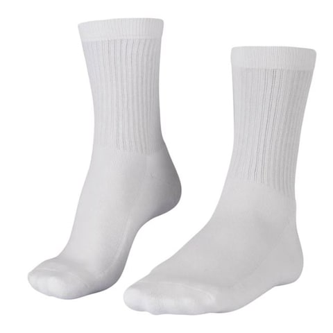 SCHOOL SOCKS PLAIN WHITE M
