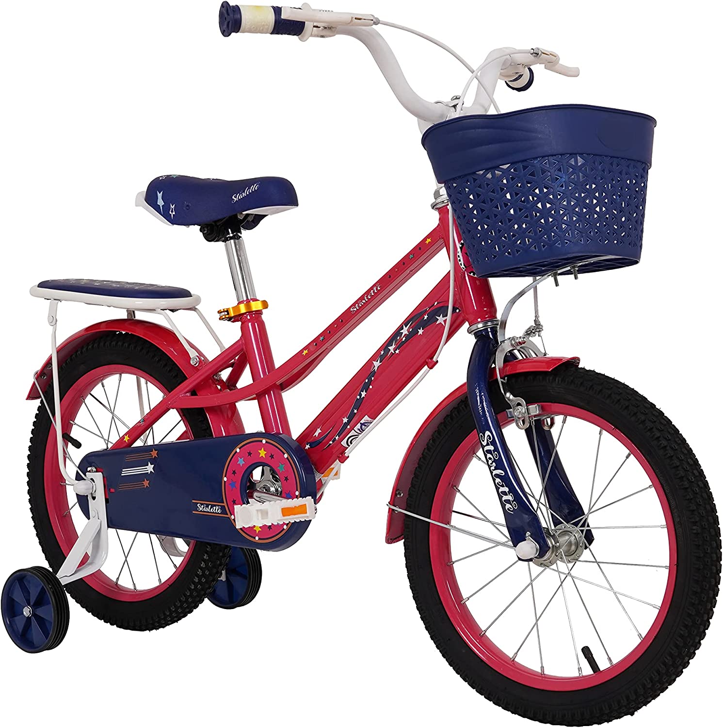 Vego Starlette Kids Road Bike With Basket 16 Inch, Pink