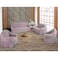 Fabienne 4-Piece Stretchable Jacquard Sofa Cover Set Sever Seater Pink Free Size