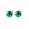 Caflon Fashion Sense Gold Plated Aquamarine Tiffany Earring, 5 mm