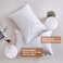 Comfy Set of 4 Hotel Quality Stripe Pillow - White