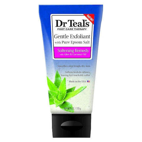 Buy Dr. Teals Gentle Exfoliant Foot Scrub With Pure Epsom Salt Clear 170g in UAE