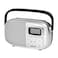 Geepas Rechargeable Radio - FM/AM Radio With 2 Headphone Socket, Enhanced Portable Comfortable Handle &amp; Timer Auto Start, Digital Display, Ideal For Indoor &amp; Outdoor Use