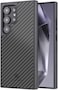 MONOCARBON Real Carbon Fiber case for Samsung Galaxy S24 ULTRA cover [MagSafe Compatible] Military Grade - Matte Black