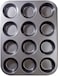 ROYALDEALS - RD Cup Cake Aluminium Tray Muffin Bread Cake Non-Stick Bakeware Reusable Tray Pan Mould for Deserts, Pastries and Cookies Non-Stick (12 Slot)