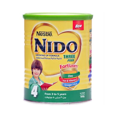 Nestle Nido Three Plus Growing Up Milk Powder For Toddlers 3-5 Years 400Gr