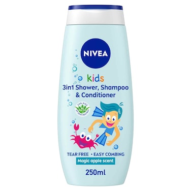 NIVEA Kids 2-In-1 Shower And Shampoo Magic Apple Scent Blue 250ml