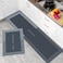 2 PCS Set Large Kitchen Mats With Thick Non Slip Bottom For Kitchen Floor With Beautiful Design (50&times;80CM And 50&times;160CM)
