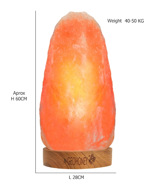 Geohoney Himalayan Salt Lamp 50+ KG - Mountain Shaped