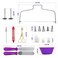 Generic-106Pcs Cake Decorating Supplies Kit Baking Fondant Tool Set Turntable Piping Bag Tip Pen Spatula DIY Cake Cupcake Decorating Icing Tool Set