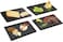 Lushh Natural Stone Rock Slate Plates Black Gourmet Serving Platter ,Cutting Board ,Cheese Board,Charcuterie Boards for Cheese, Meats, Appetizers, Dried Fruits- Display Chalkboard, 4Pcs Pack 30x20cm
