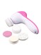Generic 5-In-1 Facial Cleansing Massager Brush Pink/White