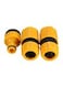 Generic 3-Piece Garden Water Hose Pipe Connector Adaptor Set Yellow/Black