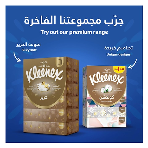 Kleenex Original Facial Tissue, 2 PLY, 6 Tissue Boxes x 70 Sheets, Soft Tissue Paper with Cotton Care for Face &amp; Hands