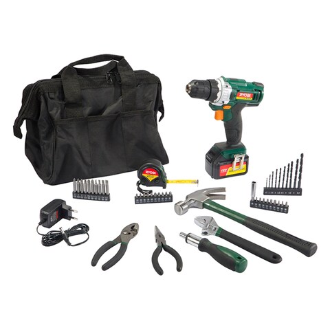 Ryobi Lithium-Ion Driver Drill Kit 18V 70 Pieces