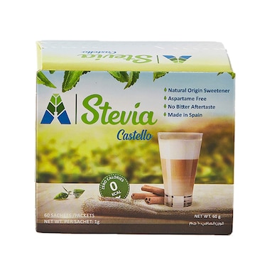 سكر دايت ستيفيا كاستيللو - 60 كيس