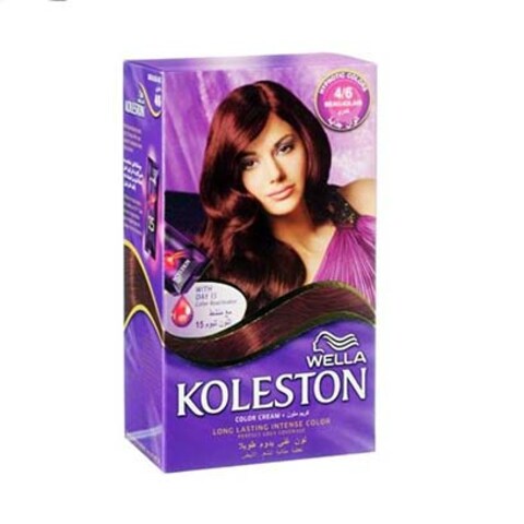Well Koleston Oil Permanent Hair Color Cream 4/6 Burgundy
