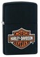 Zippo 49196 Harley-Davidson&reg; Texture Print Classic Logo Black Matte Lighter