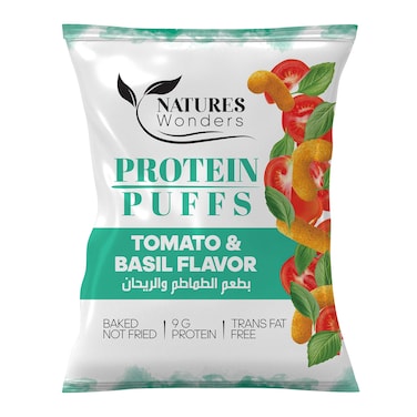 ناتشورز واندرز بروتين بافس بطعم الطماطم والريحان - 60 جم