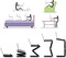 Generic Laptop Stand Table Foldable Laptop Desk Portable 360 Degree Adjustable Table For Bed Sofa With Mouse Board