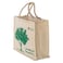 Carrefour Tree Printed Juco Bag Beige And Green