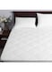 Krude 100 GSM Polyester 144Tc Pc Quilted Mattress Protector Cotton, White 180X200cm