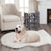 Generic Soft Faux Fur Sheepskin Rug Chair Cover White Fluffy Area Rugs For Bedroom Furry Carpet Rug Floor Sofa Living Room 2X3 Feet