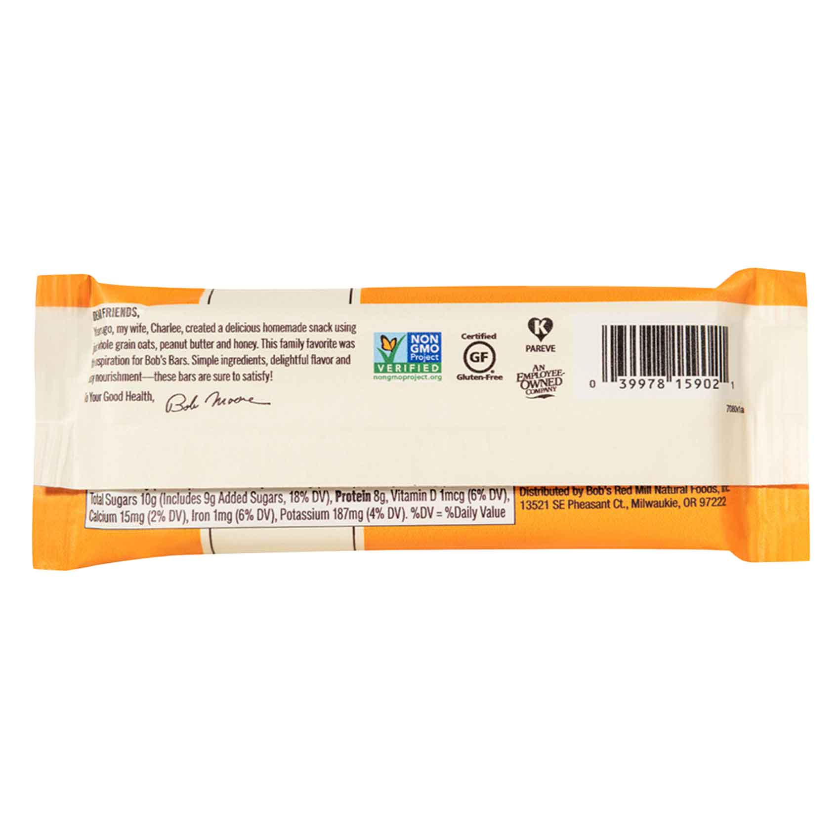 Bob's Red Mill Gluten Free Peanut Butter Bar Honey And Oat 50 Gram product thumbnail 2
