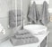 Towel Set Luxury Hotel Quality 600 GSM 100% Genuine Combed Cotton, Super Soft &amp; Absorbent Family Bath Towels 6 Piece Set - 2 Bath Towels, 2 Hand Towels, 2 Washcloths - Light Grey
