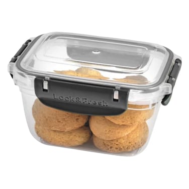 Dunya 30861 Master Rectangular Food Storage Container 550ml Black/Clear