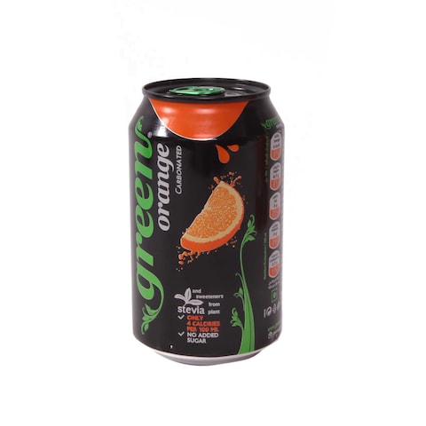 Green Orange Carbonated Drink Can 330ml