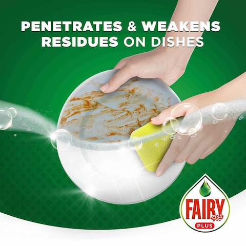 Fairy Plus Lemon Dishwashing Liquid Soap with alternative power to bleach 800 ml