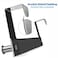 Flexzion Over The Door Hooks Organizer Stainless Steel - Removable Door Hanger Holder Rack With 6 Hooks For Bathroom Bedroom Kitchen Home Cubicle Cabinet Closet Clothes Coat Hat Belt Bag And Towel