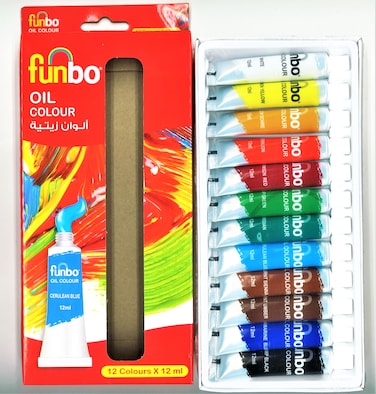 Buy Funbo Oil Color 12 Piece Set Online | Carrefour UAE