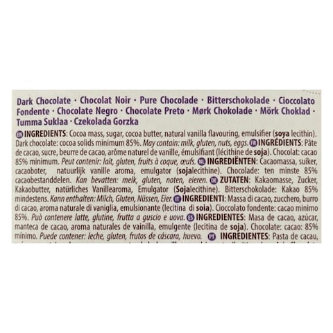 Cachet Extra Dark 85 Chocolate100G