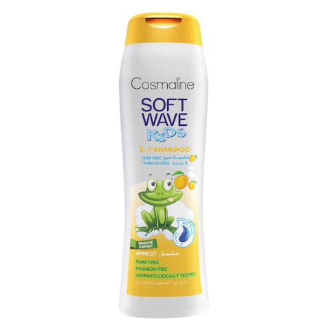 Cosmaline Soft Wave Tear Free Apricot 2 In 1 Kids Shampoo 400ML