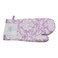 Oven Mitten Purple Print 17X32cm